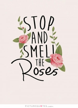 Stop And Smell The Roses Quote | Picture Quotes & Sayings
