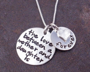 The Love Between A Mother & Daughter is Forever - Sterling Silver Hand ...