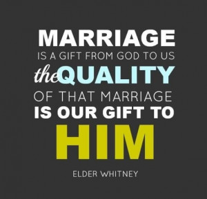 Marriage restore unto us the joy of our union