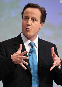 David Cameron delivers his speech to the Conservative Party conference