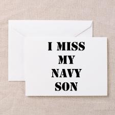 Miss My Navy Son Greeting Cards (Pk of 10) for