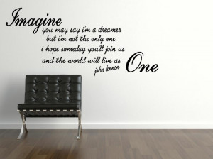 John Lennon Imagine Wall Sticker