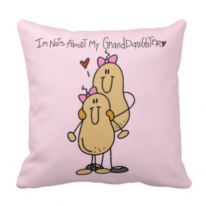 Nuts About My Granddaughter T-shirts and Gifts Pillow