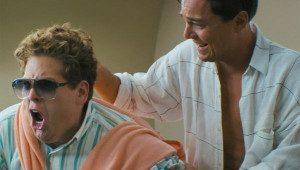 Jonah Hill as Donnie Azoff & Leonardo DiCaprio as Jordan Belfort in ...