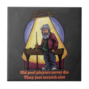 Old Pool Players Character Art Ceramic Tiles