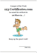 Free Printable Summer Camp Certificates and Summer Party Awards To ...