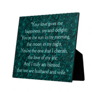 True Love Quote Husband Wife Wedding Plaque