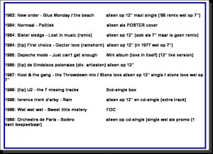 - Lost in music (remix) alleen op 12