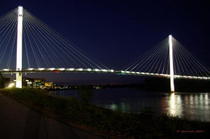 Bob Kerrey Pedestrian Bridge by Night