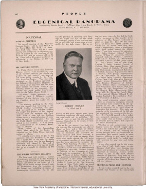 (April 1931) news items: disputed quote by President Herbert Hoover ...