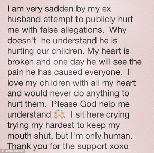 Fighting back: Tamra defended herself on Facebook, and said her heart ...