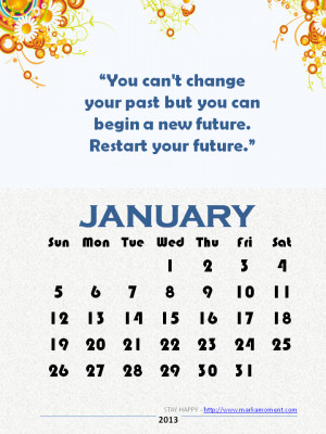 Yearly Quotes Calendar 2014