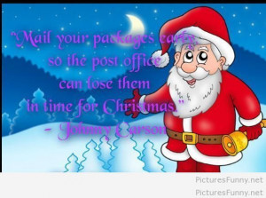 Funny card with santa cartoon quote 2014