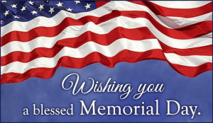 Memorial Day card: Wishing you a blessed Memorial Day (credit ...