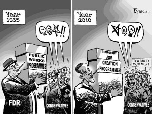 Positive New Deal Political Cartoons Actions of politicians.