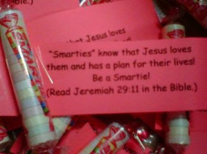 weekend truth and scripture attached to candy candy message ideas