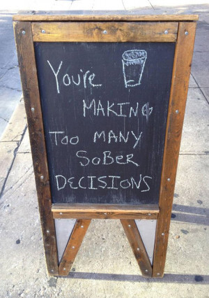 Funny Sidewalk Chalkboard signs outside of restaurants, bars and ...