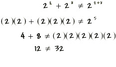 to the product not to the sum of two numbers
