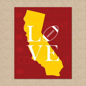 USC Trojans Football Print // Trojans, usc, University of Southern ...