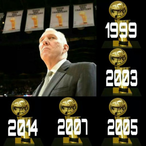 SPURS COACH GREGG POPOVICH: 5-TIME NBA CHAMPION