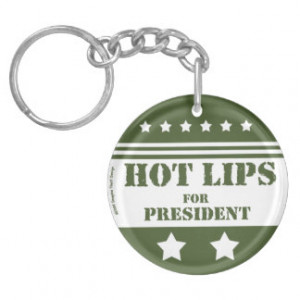 For President Hot Lips Acrylic Keychain