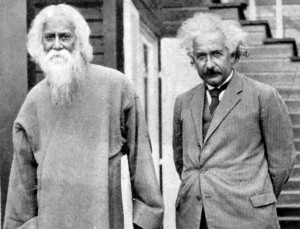 Einstein with Rabindranath Tagore – Albert Einstein Facts For Kids