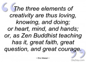 the three elements of creativity are thus