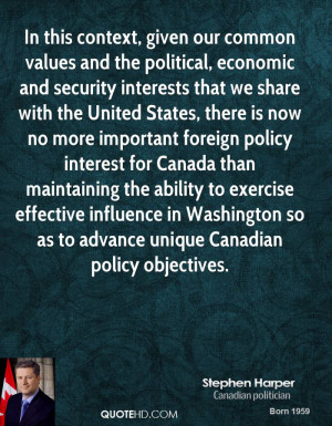 In this context, given our common values and the political, economic ...