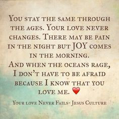 Jesus Culture- Your love never fails... More