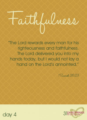 31 Days of Prayer for your Spouse :: Day 4 :: Faithfulness #31DOP