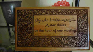... many of them quotes from the grand Hobbit himself, including this one