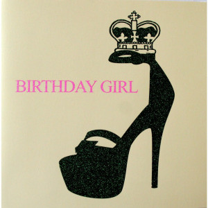 Black Birthday Shoe Card