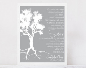 Gift for Sister - Birthday Wedding Gift for Sister of Bride Roots ...