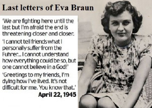 Last letters of Eva Braun