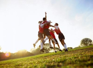 Soccer team celebrates(Chad Baker/Jason Reed/Ryan McVay/Photodisc ...