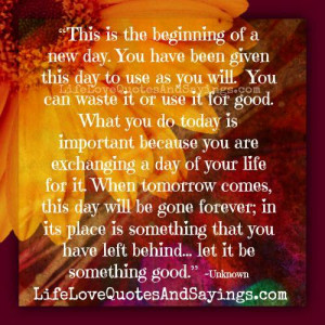 New Day New Beginning Quotes