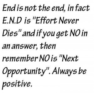 End is not the end, in fact E.N.D is 