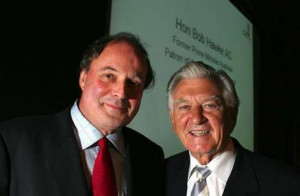 Wake-up call: former prime minister Bob Hawke, with ...