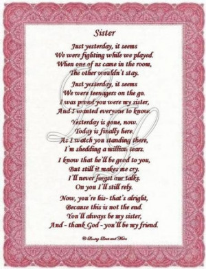 ... Friends, Friend Poems, Friends Poems, Sister Wedding Day Quotes