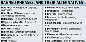 the use of Latin, Salisbury has asked staff to avoid the phrases ...