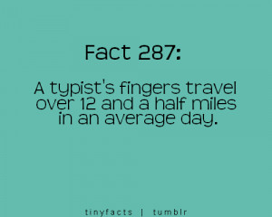 ... travel over 12 and a half miles in an average day. : Fact Quote