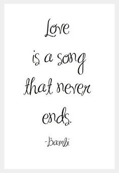 LOVE LOVE LOVE!! Love Is A Song Bambi Quote Art Print by ...