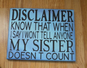 Sister Quote on canvas 8x10 Blue Aqua and by HulluCreations, $22.00