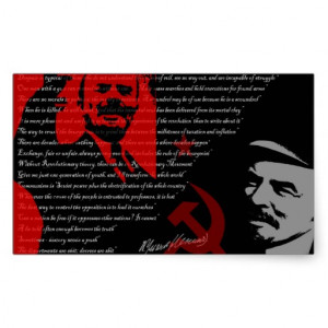 Lenin Marxist Quotes Soviet Revolution Bolsheviks Rectangular Stickers