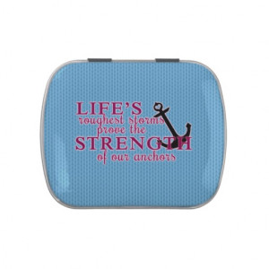 Anchor Strength Quote Jelly Belly Candy Tin