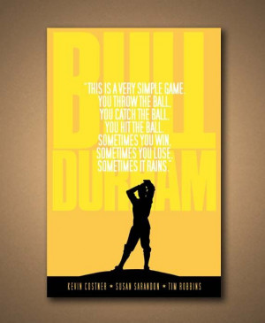 Bull Durham Movie Quote Poster - Art Print. Hometown love!