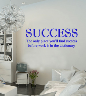 Large Success Come After Work Art wall sticker decal decor quote