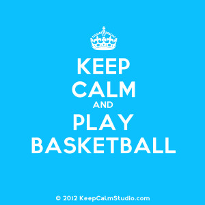 Keep Calm and Play Basketball' design on t-shirt, poster, mug and