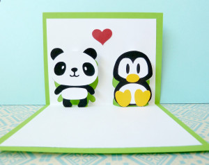 Penguin Love Quotes Panda and penguin in love pop