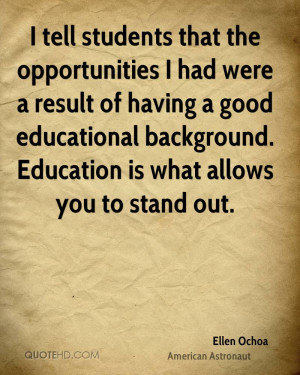 Ellen Ochoa Education Quotes